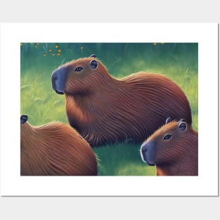 Capybara cute Posters and Art